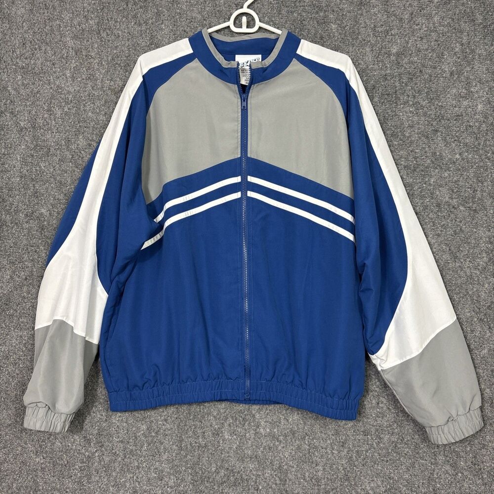 Irvine Park Jacket Mens Size L Blue Gray vintage 90's Hip Hop Track Urban Street